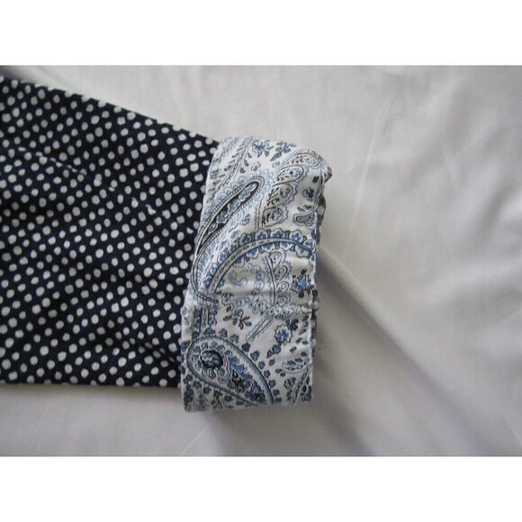 Women's Chaps No Iron Polka Dot Front Button Long Sleeve Shirt Size 1X (WB95) - Picture 9 of 9